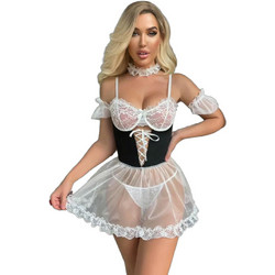 Kinksters Sexy Στολή Καμαριέρα Μαύρη Λευκή 6928048007451