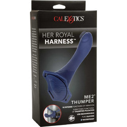 CalExotics Me2 Thumper Her Royal Harness Strap On με Dildo 15.5cm & Δόνηση Μπλε