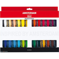 Royal Talens Amsterdam Σετ Ακρυλικά Χρώματα Ζωγραφικής 20ml 24τμχ