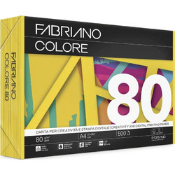 Fabriano Colore Χαρτί Α4 80gr/m² 500 Φύλλα Κίτρινο