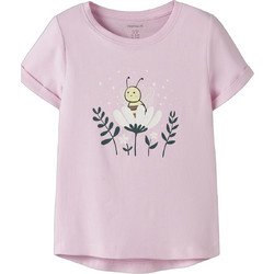 Name It Bee Flower Παιδικό T-Shirt Κοντομάνικο Ροζ 13228145