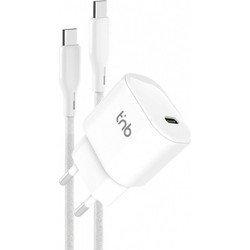 T'nB CHPDTC30WH Φορτιστής με Καλώδιο USB-C με Θύρα USB-C 30W Power Delivery White