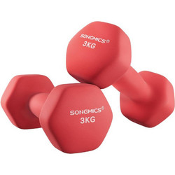 Songmics SNGSYL66RD Σετ Βαράκια Εξάγωνα Neoprene 2x3kg