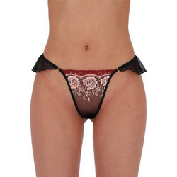 Passion Dianta Γυναικείο Sexy String με Δαντέλα Μαύρο