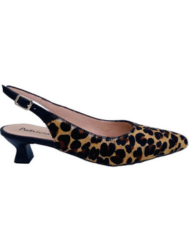 Patricia Miller Γόβες Suede Slingback με Λεπτό Χαμηλό Τακούνι Καφέ 6742P