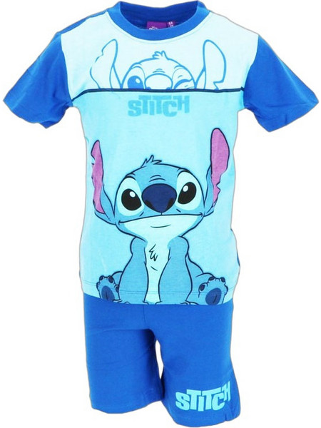 Disney Lilo & Stitch Παιδική Πιτζάμα Βαμβακερή Καλοκαιρινή Royal Blue 36-0731