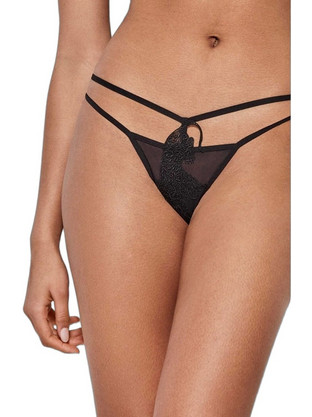 Gisela Γυναικείο Sexy String Μαύρο 2/10047