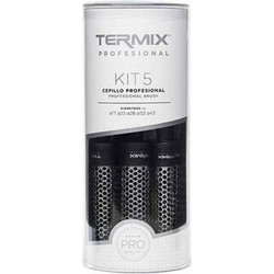 Termix Kit 5 Θερμική Βούρτσα Μαλλιών για Ίσιωμα Μαύρη