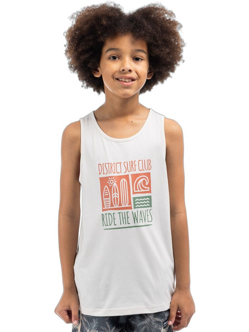 District75 Παιδικό T-Shirt Αμάνικο Λευκό 126KBTA-715-092