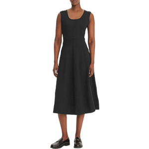 Calvin Klein Midi Καλοκαιρινό Καθημερινό Φόρεμα Μαύρο LV047F203G-UB1