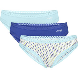 Sloggi Go Crush Mini Βαμβακερά Γυναικεία Slip με Δαντέλα 3Pack 10219682-M007