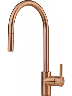 Franke Eos Neo 115.0628.254 Μπαταρία Κουζίνας Πάγκου Διπλής Παροχής Ανάμεικτη με Ντουζ Χάλκινη