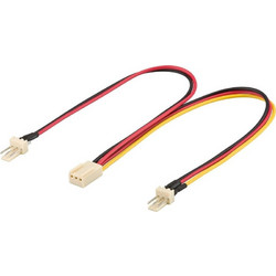 Goobay 93880 Καλώδιο Τροφοδοσίας 3-Pin Fan to 2 x 3-Pin Fan Male 0.22m Multicolor