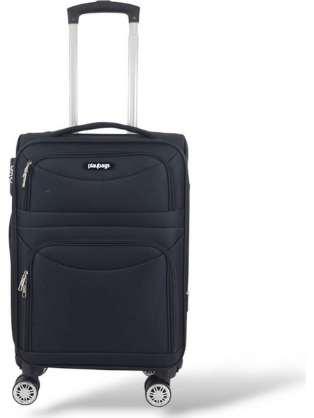 Playbags Collection PS80320C Βαλίτσα Καμπίνας 56x36x20cm με 4 Ρόδες Μαύρη