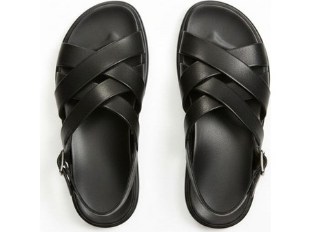 Ben Tailor Enzzo Δερμάτινα Ανδρικά Πέδιλα Μαύρα BENT.1588