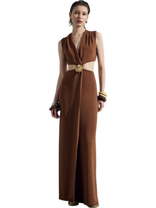Christelle Maxi Καλοκαιρινό Βραδινό Φόρεμα Καφέ 16.2007C