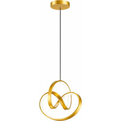 Vencore Loop Gold Κρεμαστό Φωτιστικό Οροφής Μονόφωτο LED με Ρυθμιζόμενο Λευκό Φως Χρυσό Φ25x32cm 6089-20009