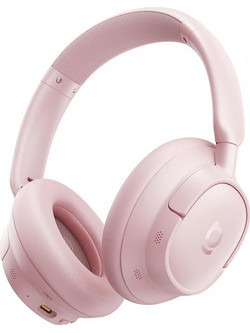 Baseus Hf Bass BH1 Nc Anc Ασύρματα Bluetooth Ακουστικά Over Ear με Noise Cancelling Ροζ