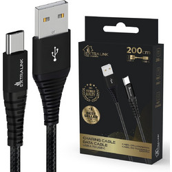 Extralink CABESL01 Braided USB-A to USB-C 15W 2m Black