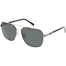 Invu IB12611 C Ανδρικά Γυαλιά Ηλίου Aviator Μεταλλικά Μαύρα με Πράσινο Φακό