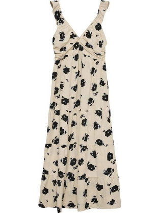 Vero Moda Midi Καλοκαιρινό Καθημερινό Φόρεμα Floral Μπεζ 10341603