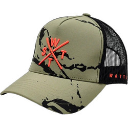 Watts Ανδρικό Καπέλο Jockey με Δίχτυ Snapback Υφασμάτινο Χακί 8-1RTRIBE-MC115