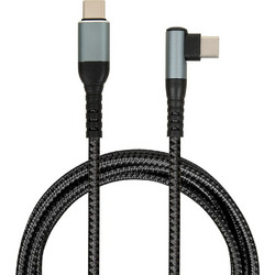 iBox IKUTC100 Braided Angle 90° USB-C to USB-C 60W 2m Black