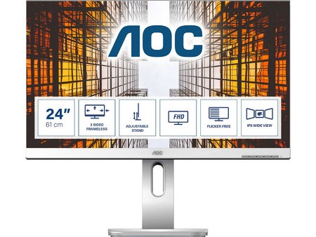 AOC X24P1GR IPS Monitor 23.8" 1920x1200 FHD 60Hz 5ms Grey