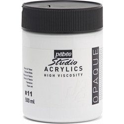 Pebeo Studio Acrylics 11 Vind White Ακρυλικό Χρώμα Ζωγραφικής 500ml