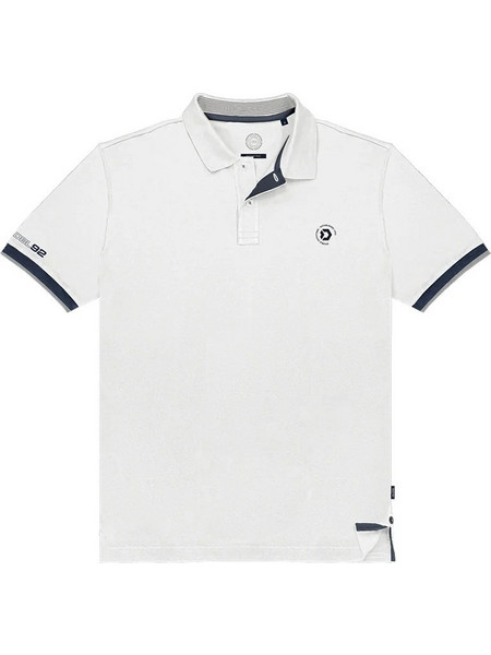 Double Ανδρική Μπλούζα Polo Κοντομάνικη Λευκή PS-3078