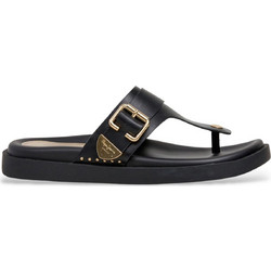 Pepe Jeans Δερμάτινα Γυναικεία Σανδάλια Μαύρα PLS900023-001