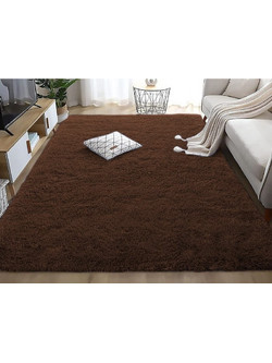 Γαρύφαλλο Fluffie Χαλί Ορθογώνιο Shaggy 160x230cm Καφέ