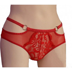 Papatya Γυναικείο Sexy String με Δαντέλα Κόκκινο 4257