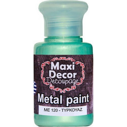 Maxi Decor Metal 120 Turquoise Ακρυλικό Χρώμα Ζωγραφικής 60ml