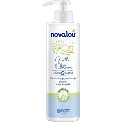 Novalou Gentle Bathtime Βρεφικό Σαμπουάν & Αφρόλουτρο με Αντλία 250ml