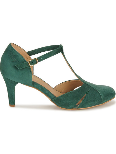 Betty London Masette Γόβες Suede με Τακούνι Στιλέτο με Λουράκι Κυπαρισσί CO44826AA