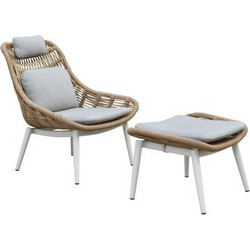 HomeMarkt Remvazzo Πολυθρόνα Κήπου Αλουμινίου Μπεζ HM6561.02
