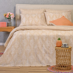 Melinen Σετ Σεντόνια Υπέρδιπλα με Λάστιχο 235x270 Casual Line Kai Beige