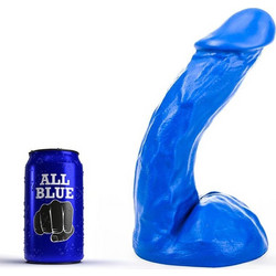 All Blue Ρεαλιστικό Dildo με Βεντούζα & Όρχεις 23cm Μπλε