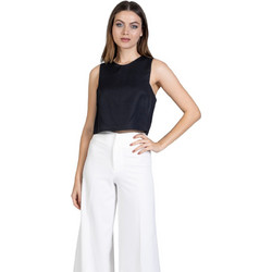 AGGEL Γυναικείο Καλοκαιρινό Crop Top Μαύρο SS41011KF-1009