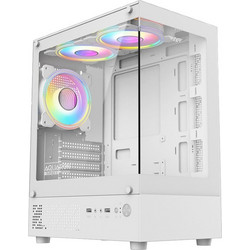 Armaggeddon Aquaron Duplex 2 Chroma White Gaming Micro Tower Κουτί Υπολογιστή με Πλαϊνό Παράθυρο