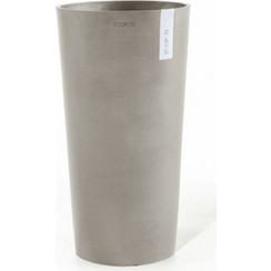 Ecopots Amsterdam Mid High 90 Γλάστρα Στρογγυλή Πλαστική Εκρού 50x90cm 31693-165