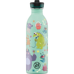 24Bottles Spooky Friends Παιδικό Παγούρι Θερμός Ανοξείδωτο BPA Free με Καλαμάκι Πράσινο Mint 500ml