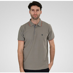 Double Ανδρική Μπλούζα Polo Κοντομάνικη Γκρι 261PS-3079