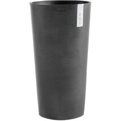 Ecopots Amsterdam Mid High 66 Γλάστρα Στρογγυλή Πλαστική Ανθρακί 34x66cm 31664-4647