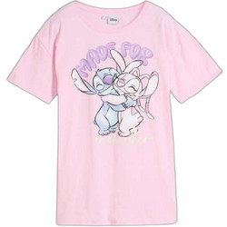 Bonprix Disney Lilo & Stitch Παιδικό T-Shirt Κοντομάνικο Ροζ 941244