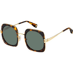 Marc Jacobs MJ1101S-086QT Γυναικεία Γυαλιά Ηλίου Τετράγωνα Μεταλλικά Χρυσό Ταρταρούγα με Πράσινο Φακό