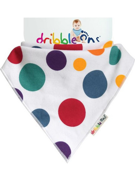 Dribble Ons Circus Spots Σαλιάρα Μπαντάνα Υφασμάτινη με Κουμπί Λευκή