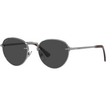 Persol PO2491S 51348 Ανδρικά Γυαλιά Ηλίου Οβάλ Μεταλλικά Ασημί με Μαύρο Φακό