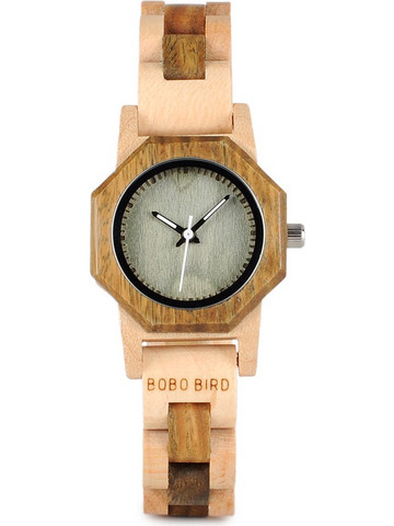 Bobo Bird Γυναικείο Ρολόι με Καφέ Λουράκι GM025-1